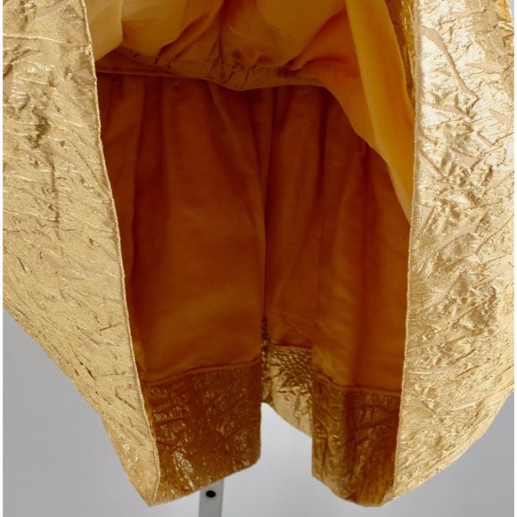 Mainbocher dress sz Small gold brocade excellent condition haute couture - Picture 7 of 9